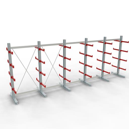 Doppelseitiges Kragarmregal-Set K3000 (für mittlere Belastungen)