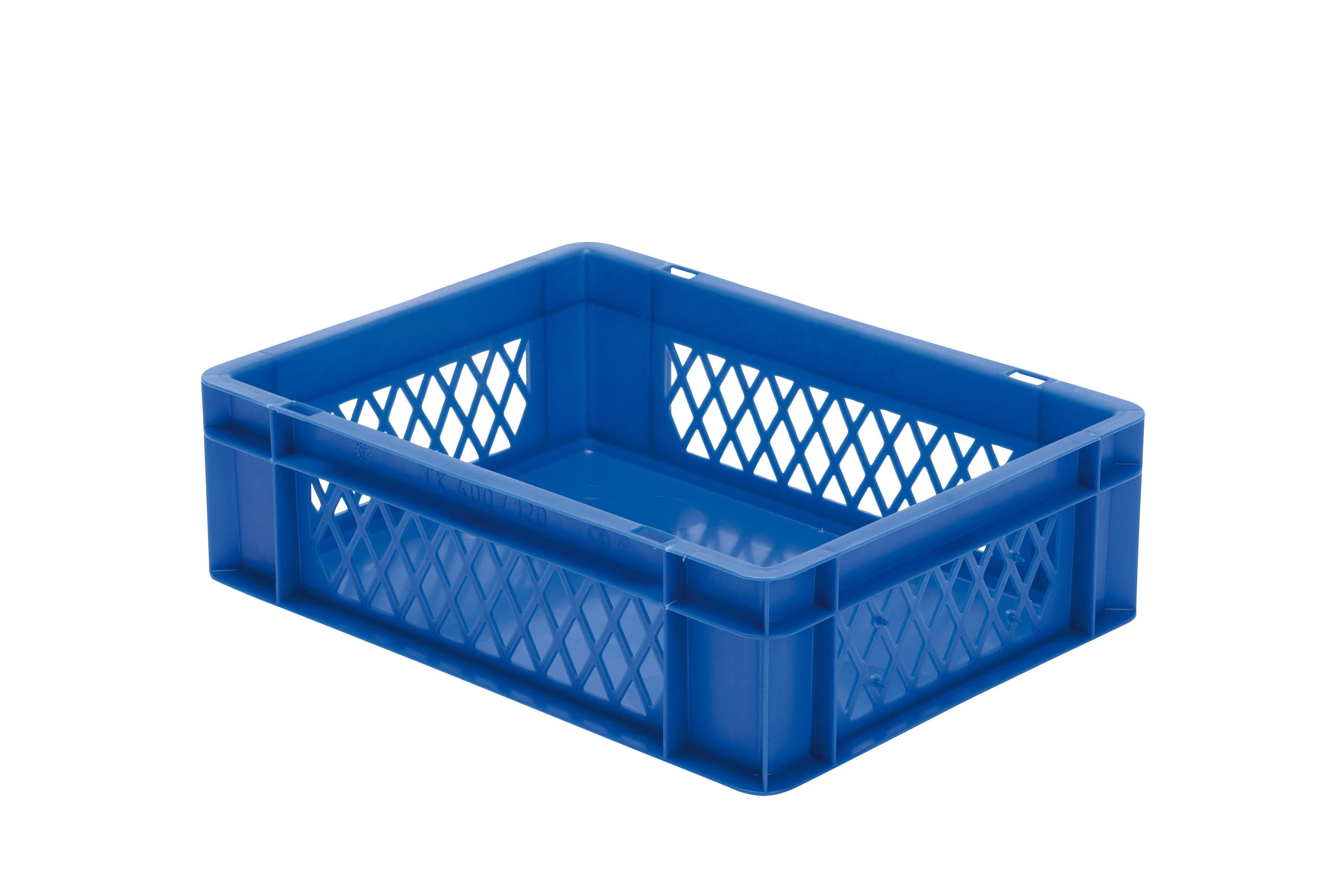 4 Stück Transport-Stapelkasten TK, L400 x B300 mm, Wände durchbrochen