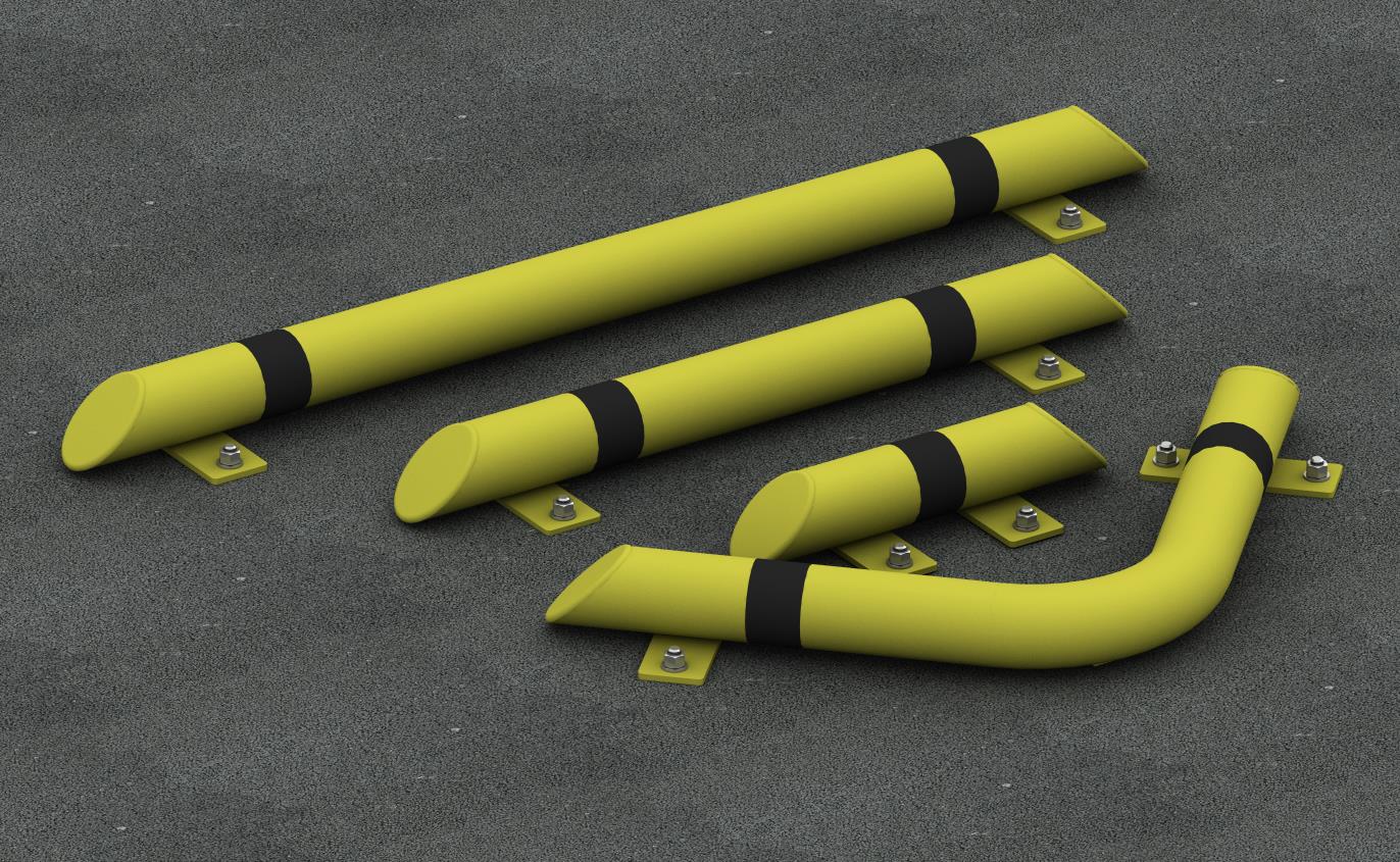 Rammschutzbalken, RAL 1018 zinkgelb