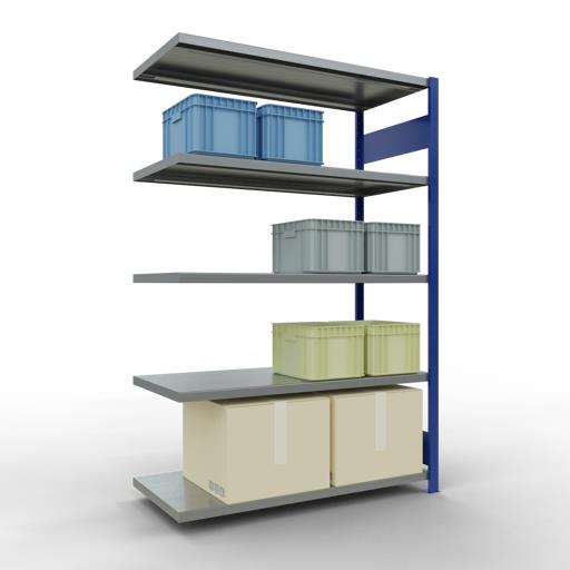 Stecksystem Anbauregal, MULTIplus 250 kg, beidseitig nutzbar (Längenriegel)