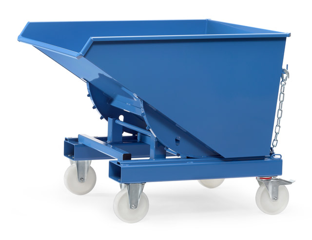 Selbstkipper mit Staplertaschen, 1000 kg, brillantblau