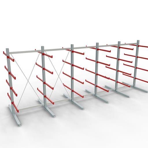 Doppelseitiges Kragarmregal-Set K6000 (für schwere Belastungen)