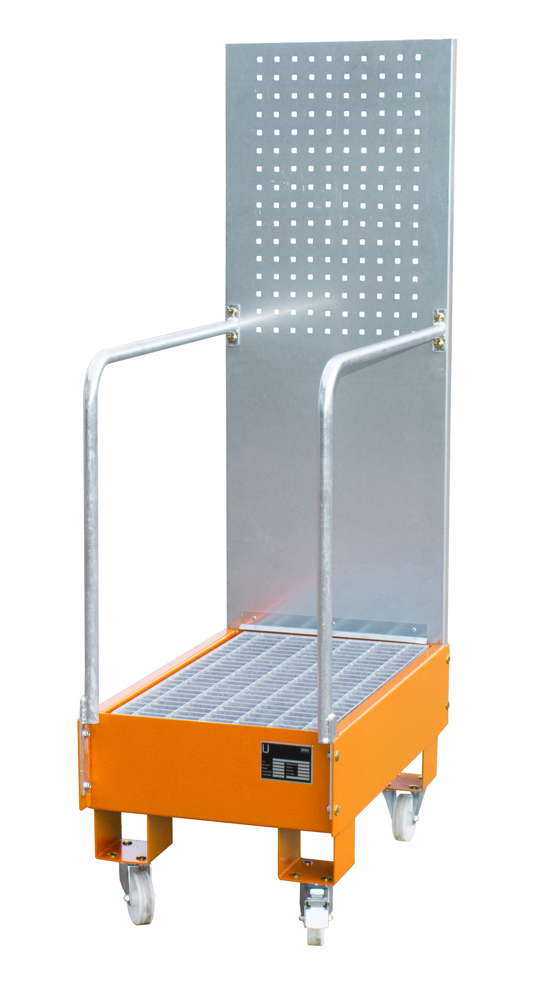 Fahrbare Auffangwanne mit Lochplattenwand Typ LPW 60