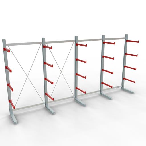 Einseitiges Kragarmregal-Set K6000 (für schwere Belastungen)