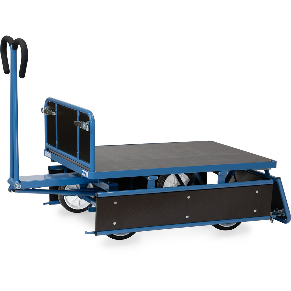 Großer Handpritschenwagen mit Bordwänden, Tragkraft 700 kg