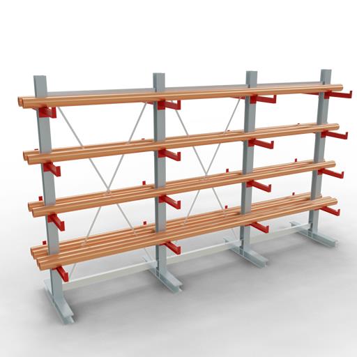 Doppelseitiges Kragarmregal-Set K3000 (für mittlere Belastungen)