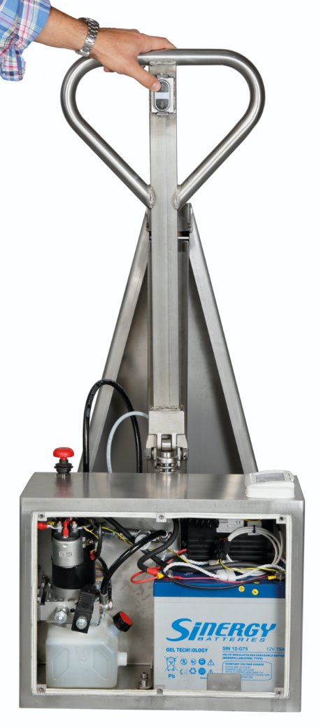 Elektrischer Edelstahl - Scherenhubwagen HX 10E INOX