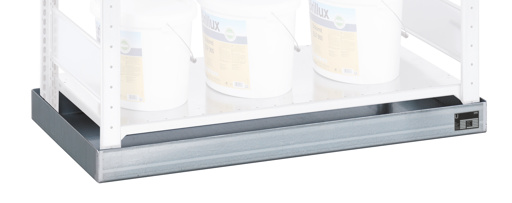 Auffangwanne für Kleingebinderegal, verzinkt