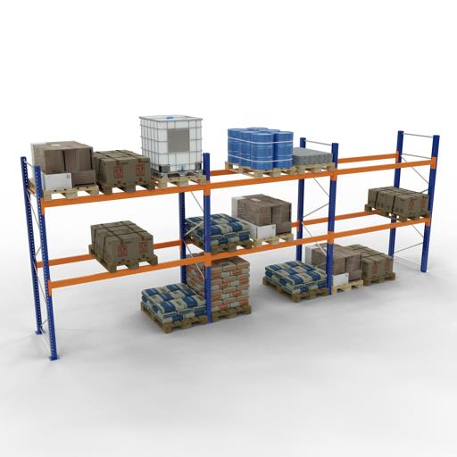 Palettenregal-Starterset (3 Felder á 2.700 mm)