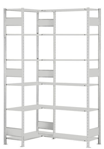 Stecksystem Eckregal, MULTIplus, 150 kg Fachlast