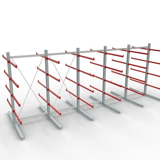 Doppelseitiges Kragarmregal-Set K6000 (für schwere Belastungen)