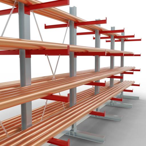 Doppelseitiges Kragarmregal-Set K3000 (für mittlere Belastungen)