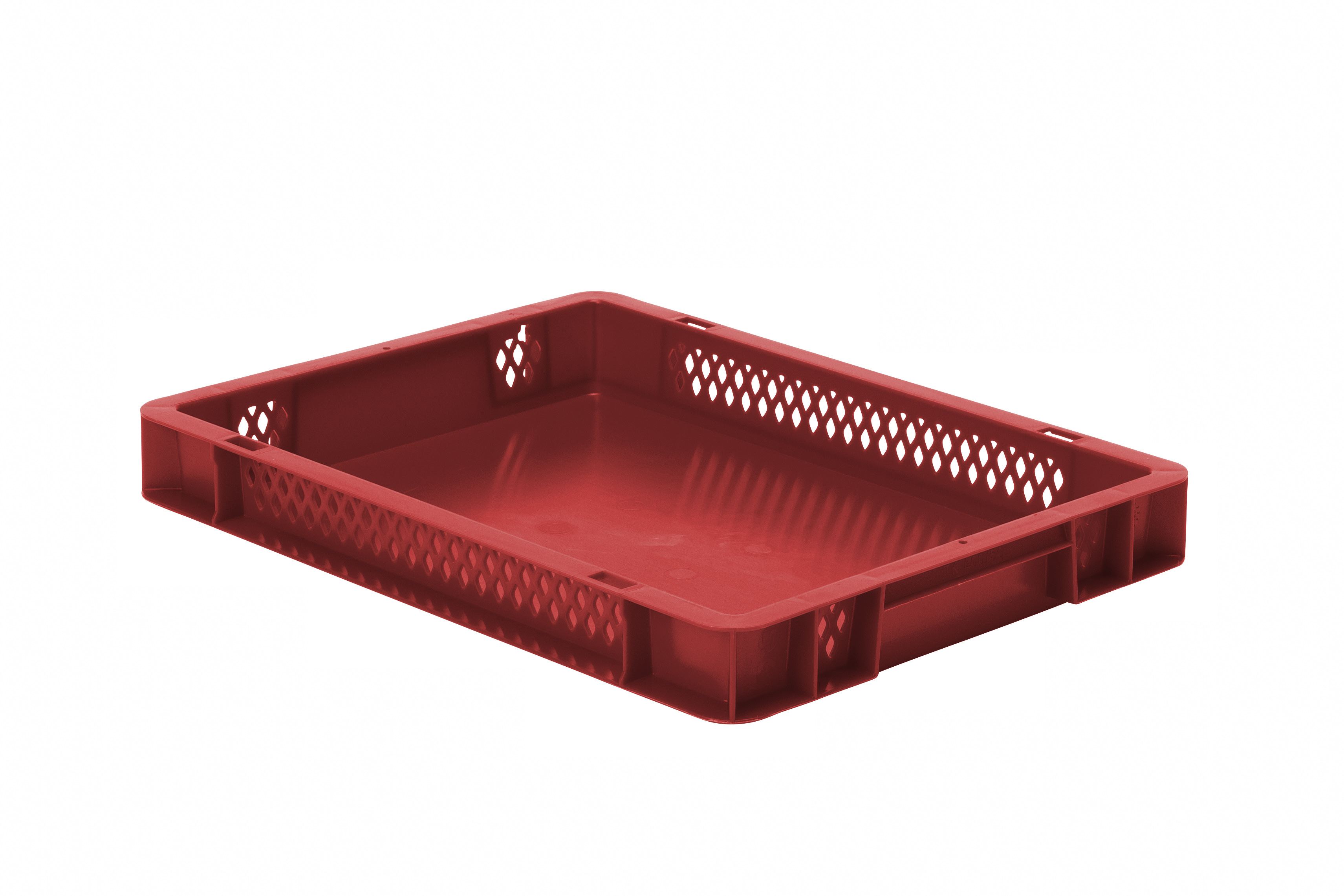 4 Stück Transport-Stapelkasten TK, L400 x B300 mm, Wände durchbrochen