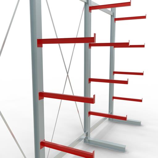 Einseitiges Kragarmregal-Set K6000 (für schwere Belastungen)