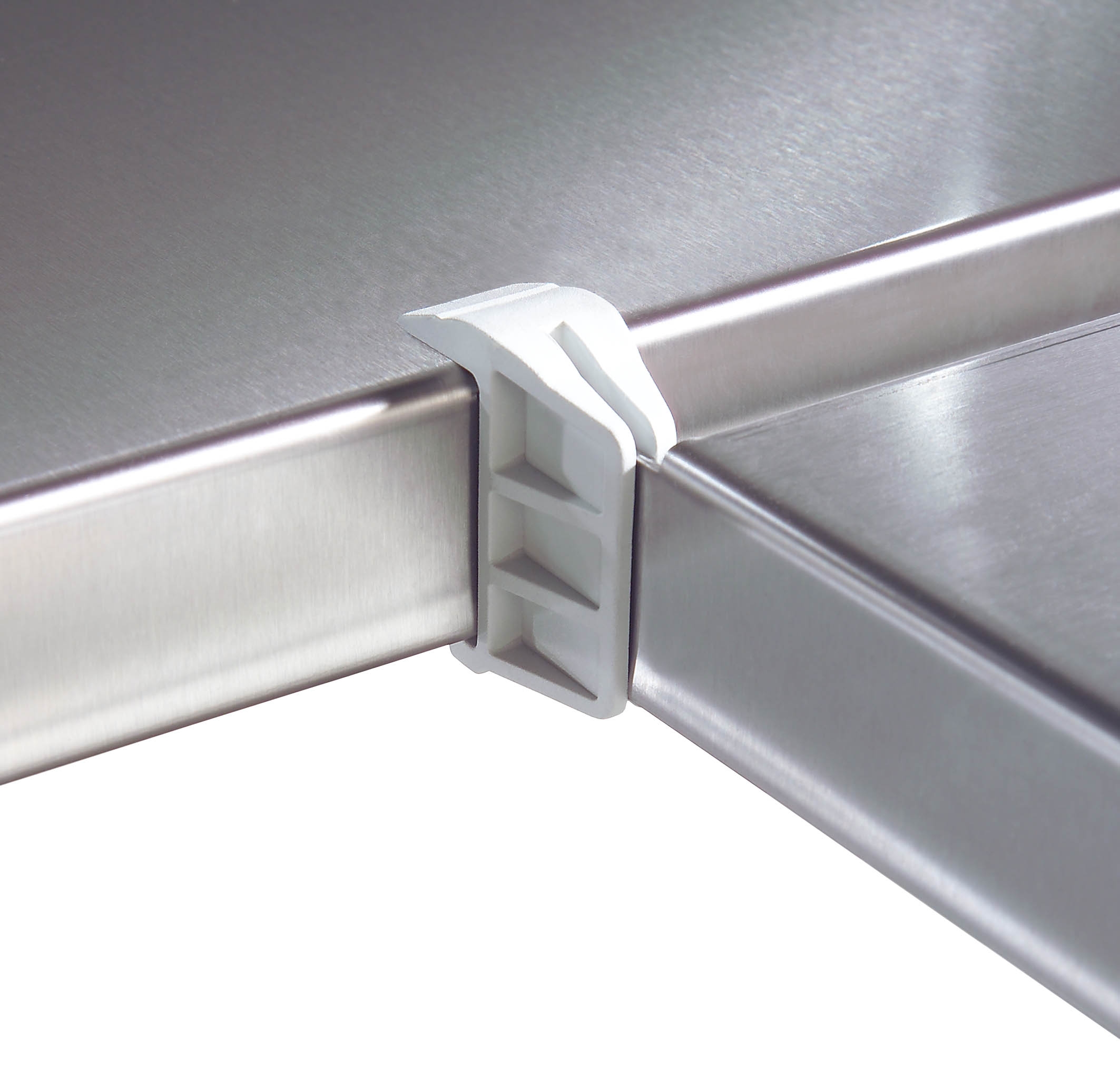 Eckregalklammer f. Alu- & CNS-Regale