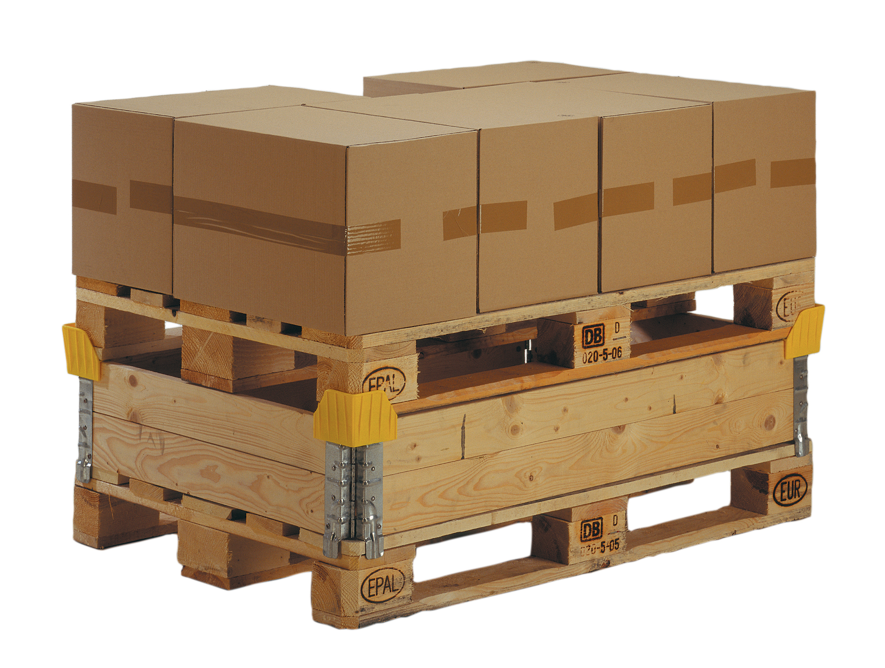 20 Stück Stapelecken für Palettenrahmen aus Holz