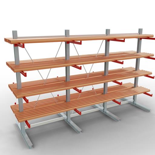 Doppelseitiges Kragarmregal-Set K6000 (für schwere Belastungen)