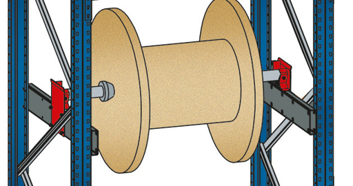 Kabeltrommel-Regal ""BlockRoll"" (mit geraden Rahmen)