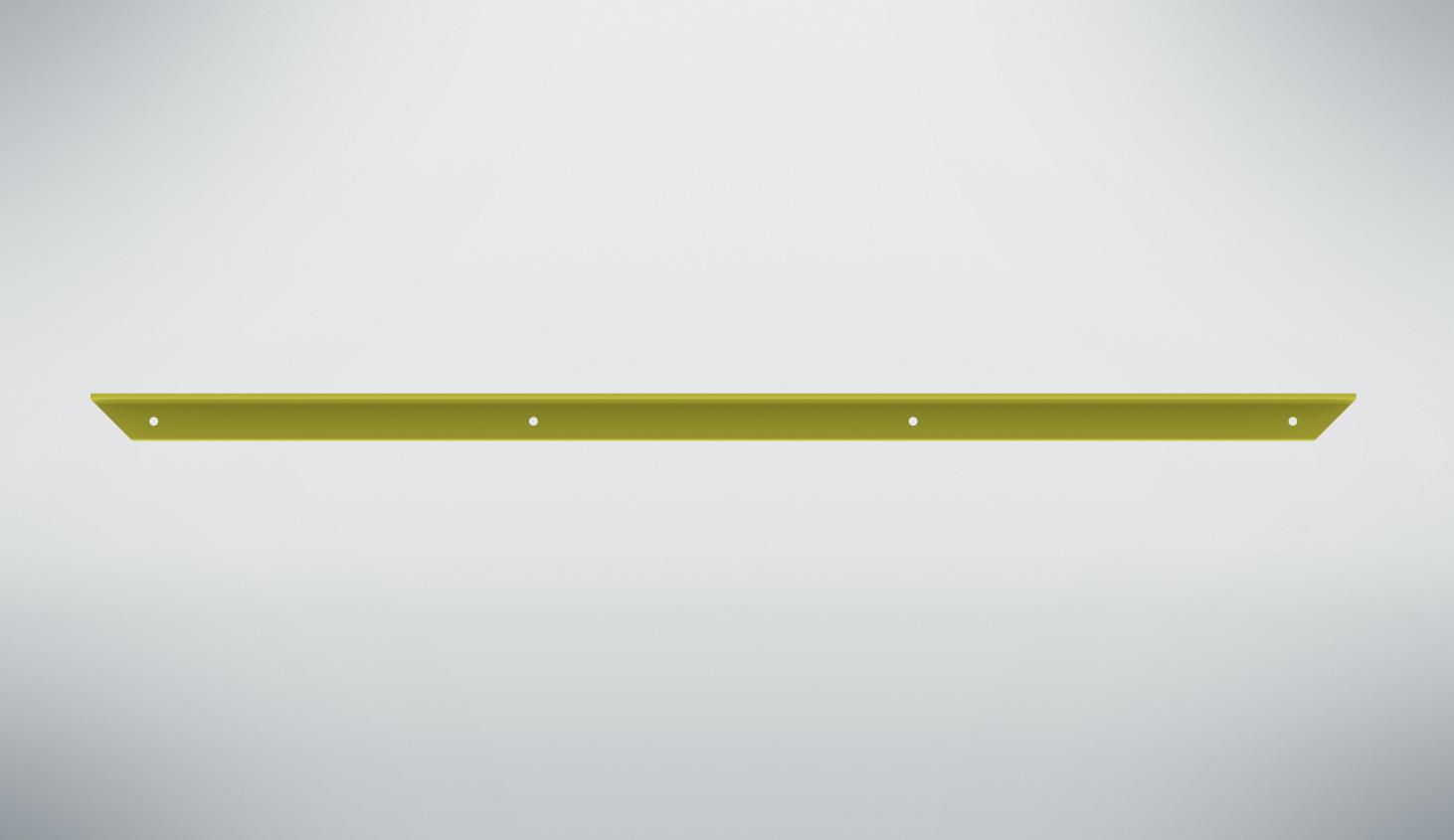 Stahl massiv gelb inkl. Befestigungsmaterial 2000 mm lang