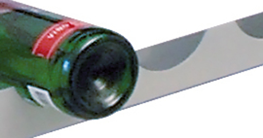 Weinregal (zur liegenden Lagerung von Flaschen), schwarz/silber