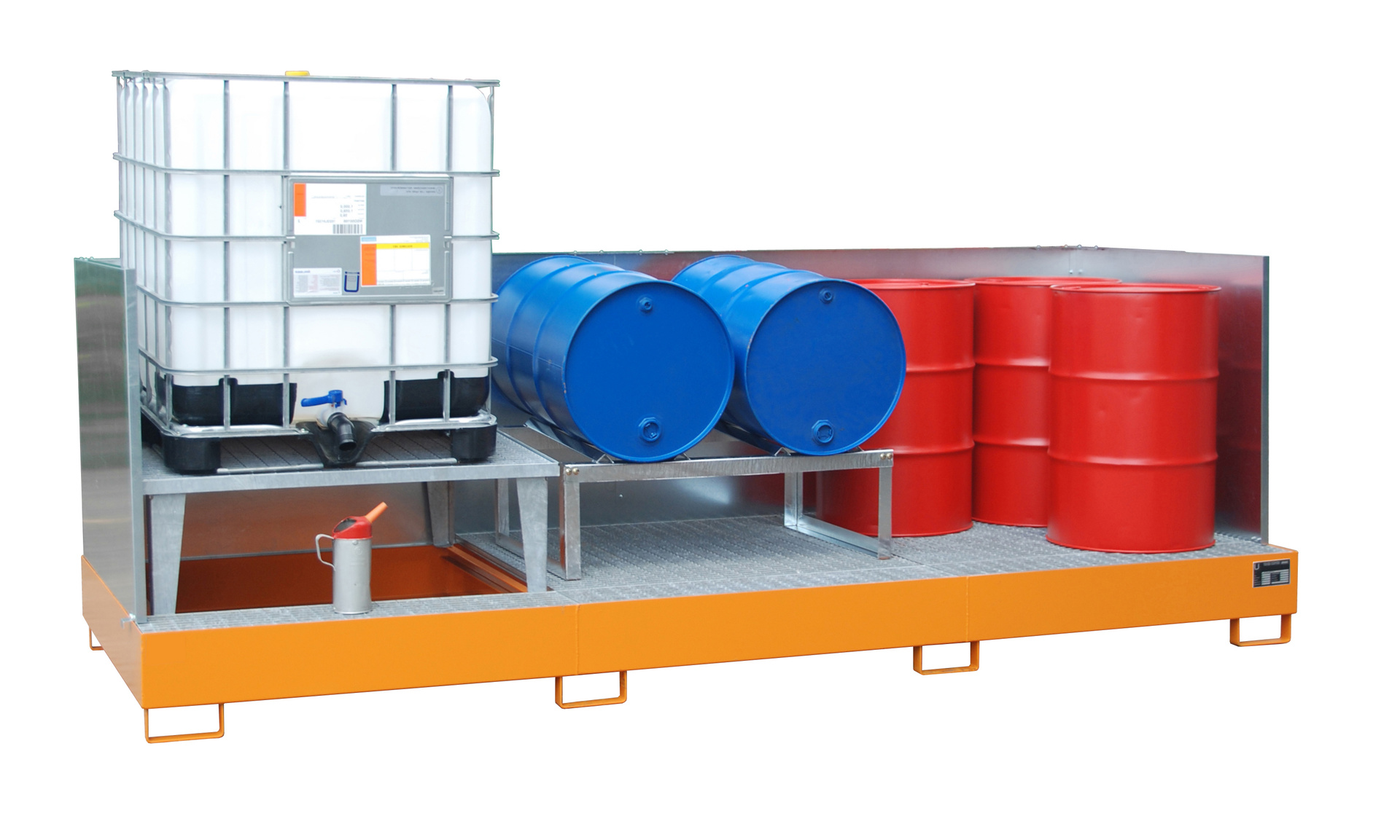 Auffangwanne Typ AWA mit Spritzschutzwand