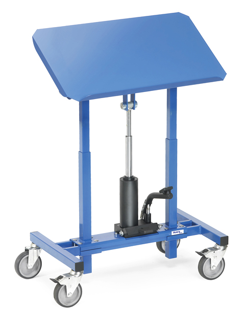 Schwerlast Materialständer mit Hydraulikpumpe