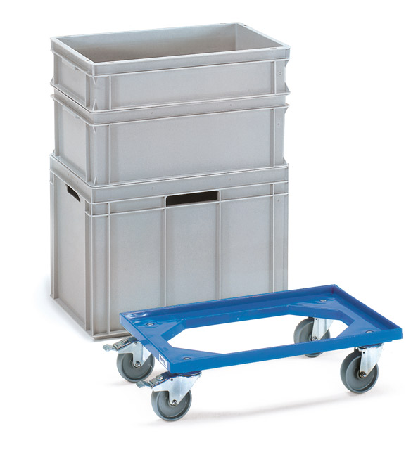 Eurokasten-Roller mit offenem Rahmen Tragkraft 250 kg