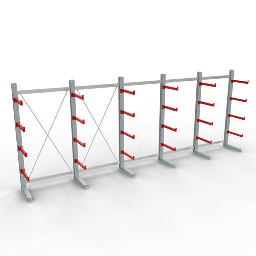 Einseitiges Kragarmregal-Set K3000 (für mittlere Belastungen)