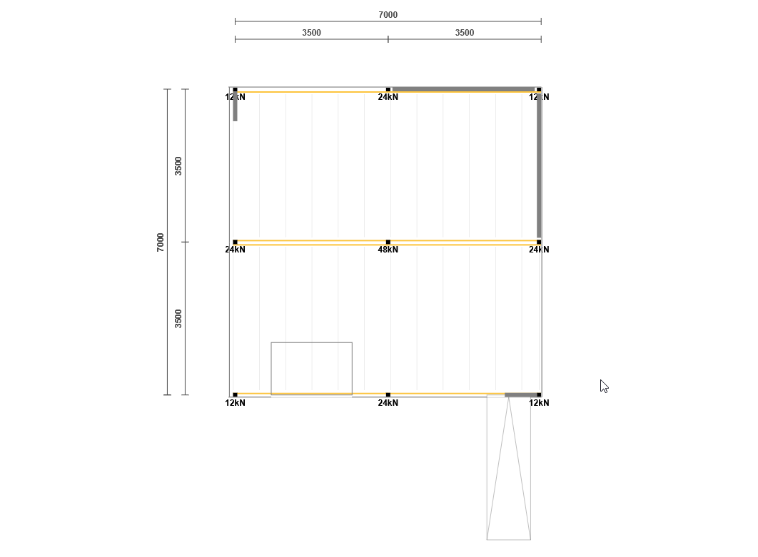 Lagerbühne 7x7m, mit Palettenübergabe, Treppe und Geländer