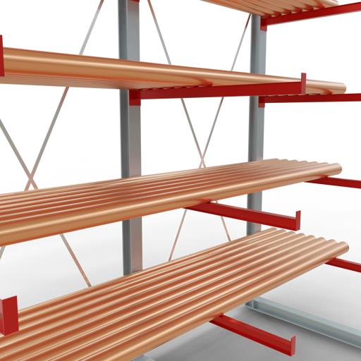 Einseitiges Kragarmregal-Set K6000 (für schwere Belastungen)