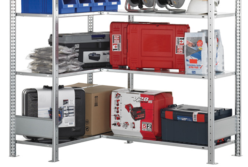 Stecksystem Eckregal, MULTIplus, 150 kg Fachlast