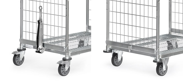 Deichsel und Kupplung für Kommissionierwagen