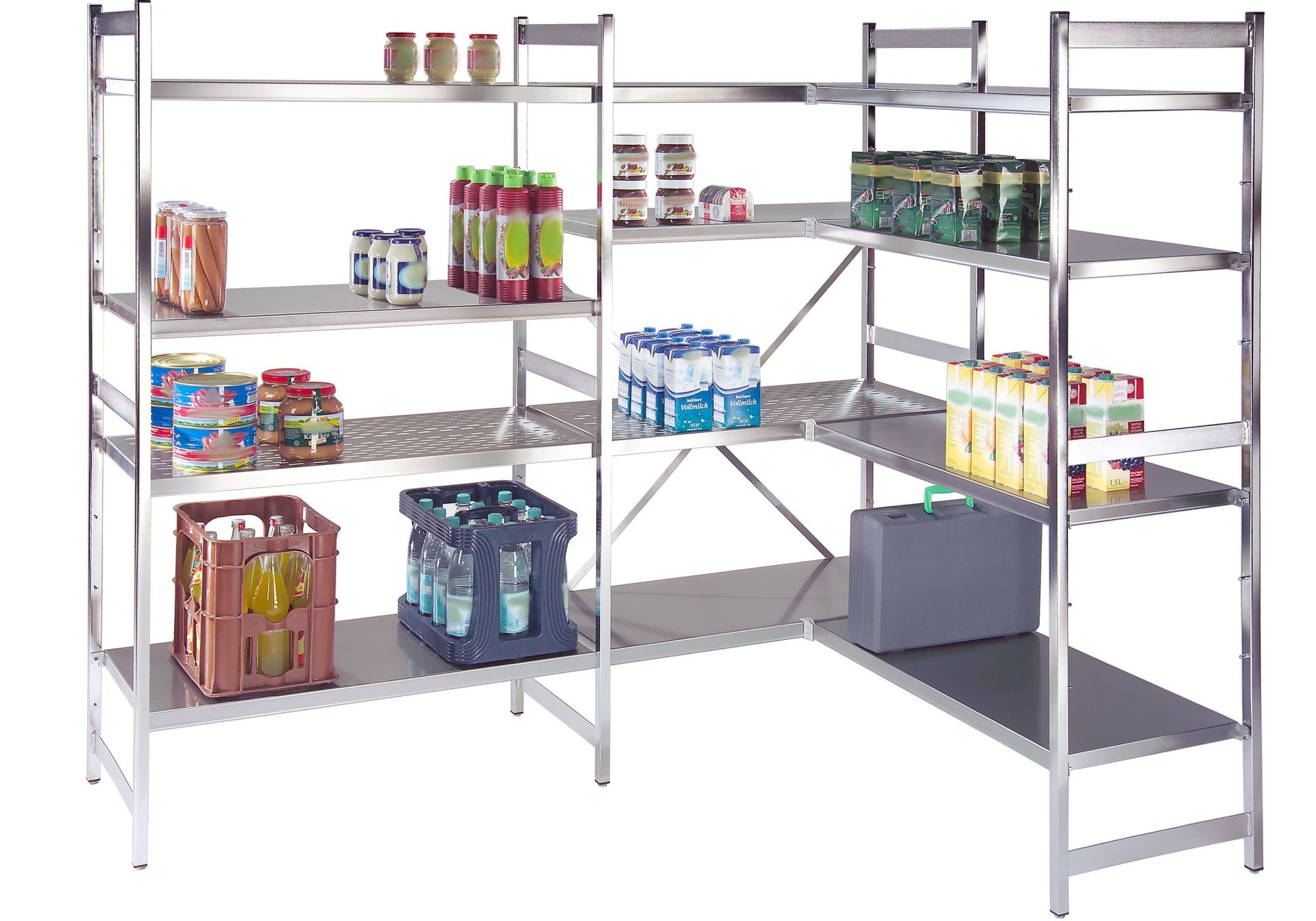 Edelstahlregale und Aluminiumregale für eine hygienische und sterile Lagerhaltung