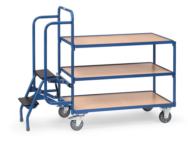 Plattform-Kommissionierwagen mit Trittstufen