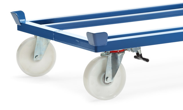 1 Lenkrolle mit Richtungsfeststeller für Paletten-Trolley