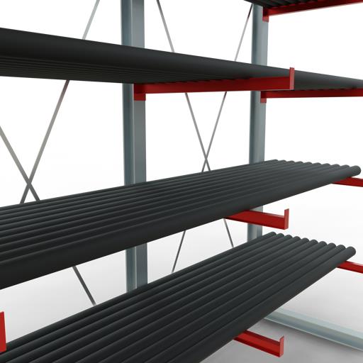 Einseitiges Kragarmregal-Set K6000 (für schwere Belastungen)