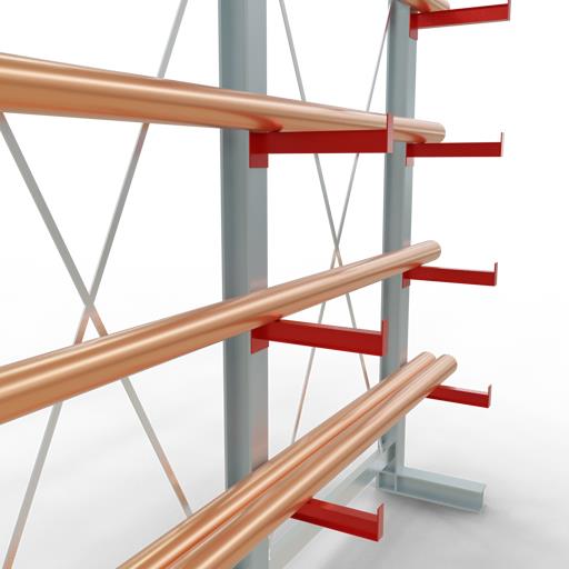 Einseitiges Kragarmregal-Set K3000 (für mittlere Belastungen)