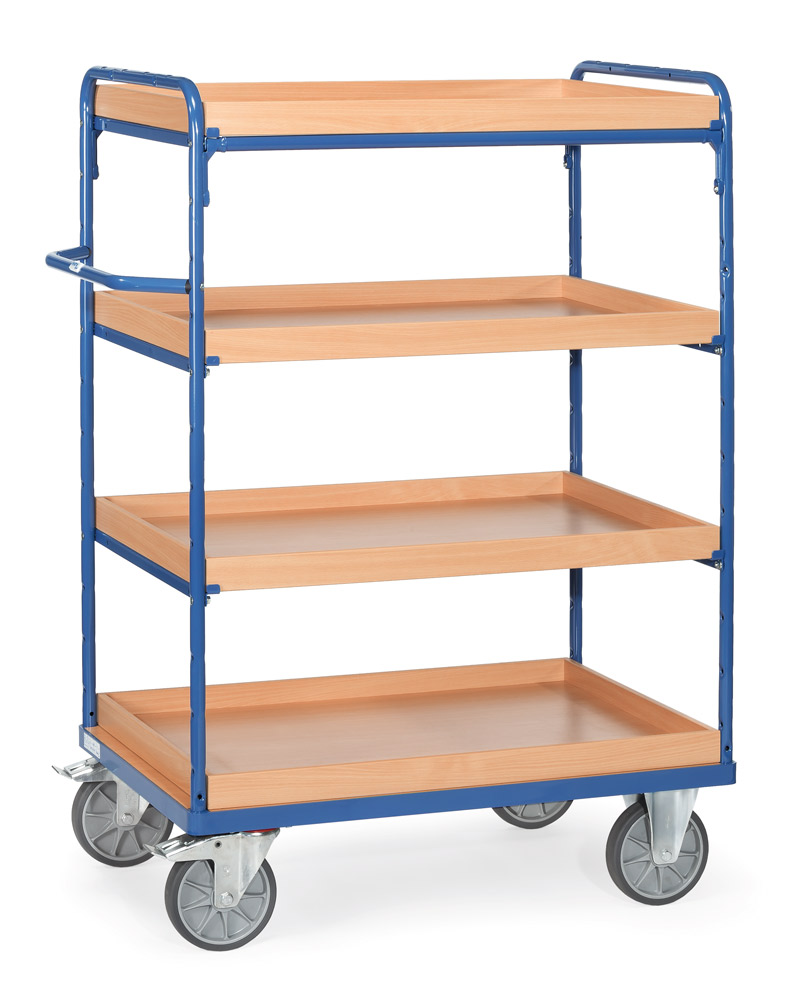 Etagenwagen mit 4 Kasten-Etagen, Tragkraft 600 kg