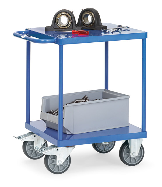 Kleiner Tischwagen mit Stahlblech-Plattform, Tragkraft 500 kg