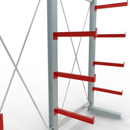 Einseitiges Kragarmregal-Set K3000 (für mittlere Belastungen)