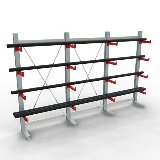 Einseitiges Kragarmregal-Set K3000 (für mittlere Belastungen)