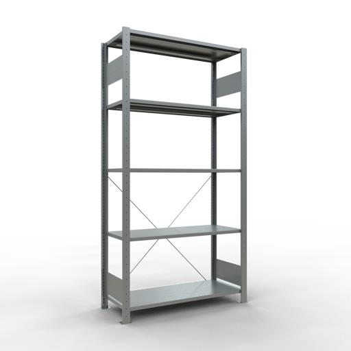 Stecksystem Grundregal, MULTIplus 85 kg, einseitig nutzbar (Kreuzstreben)