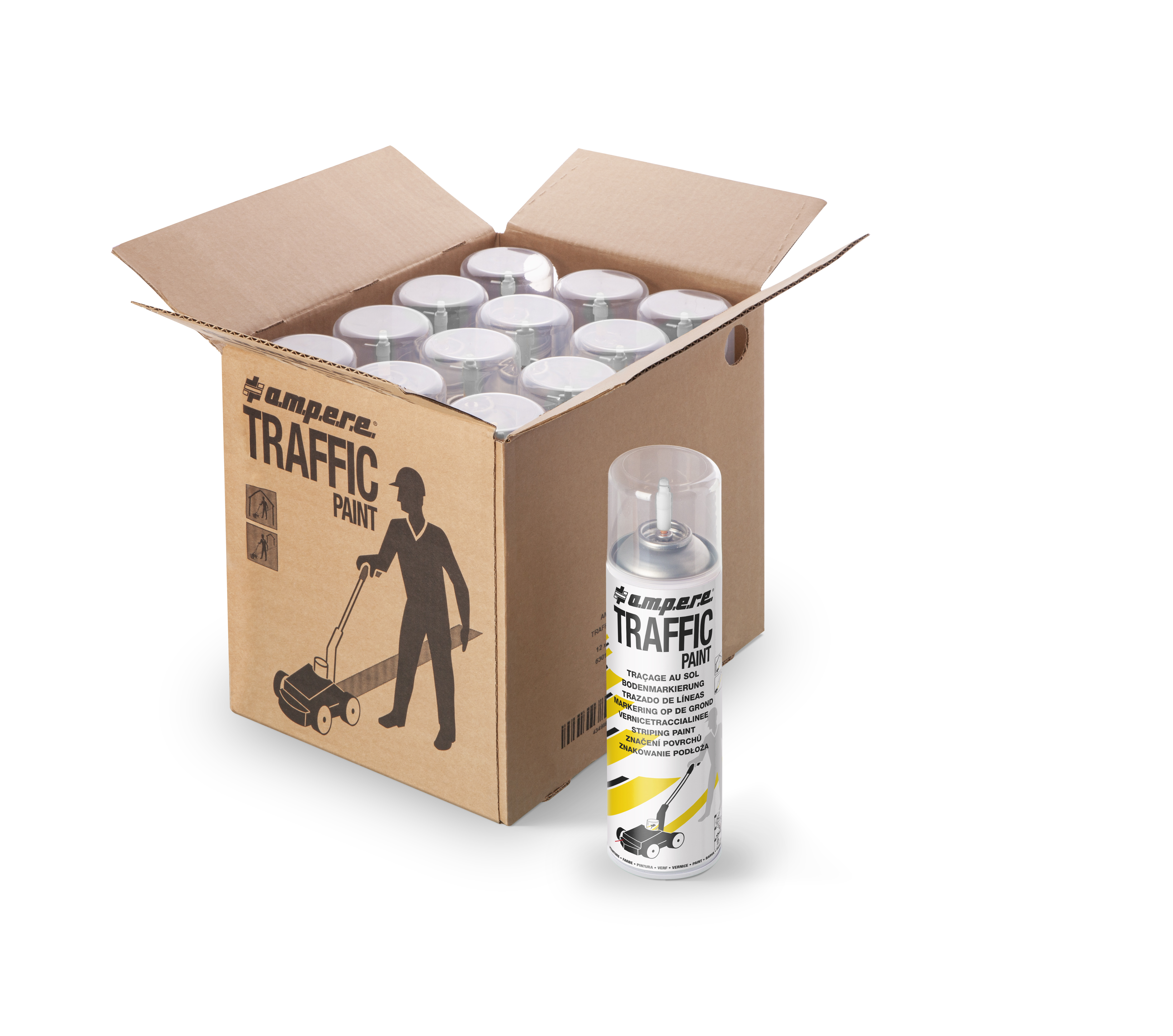 Bodenmarkierungsfarbe TRAFFIC PAINT®, 12x500 ml