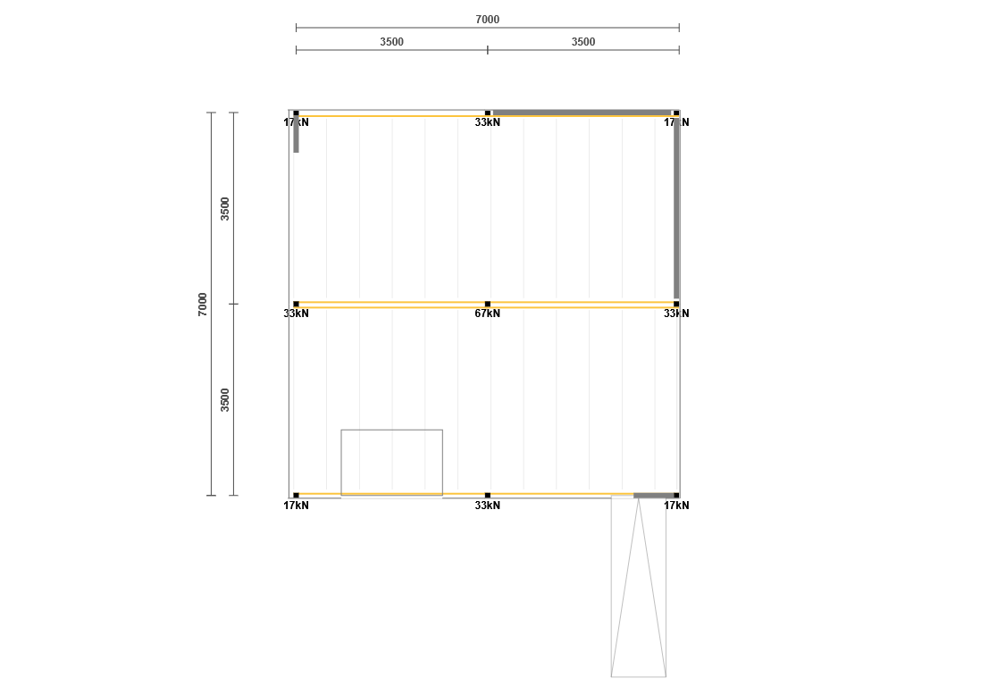 Lagerbühne 7x7m, mit Palettenübergabe, Treppe und Geländer