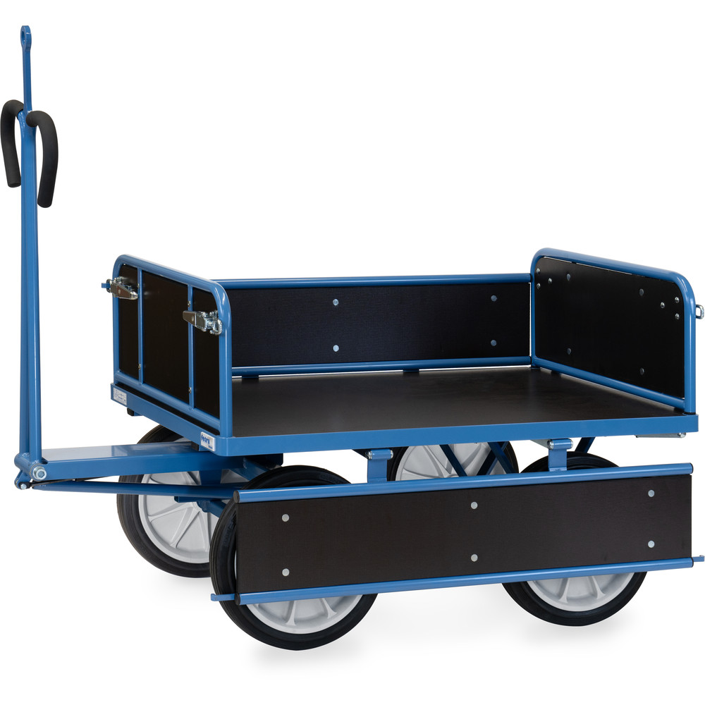 Großer Handpritschenwagen mit Bordwänden, Tragkraft 1000 kg | fetra 6454VZ