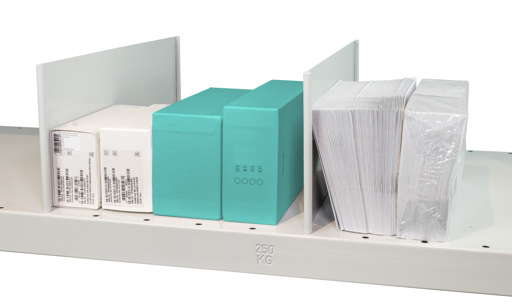 Stecktrennblech für MULTIplus Fachboden, freistehend, H140 mm