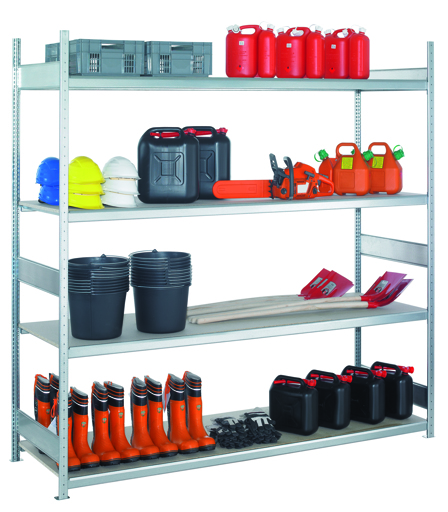 WS2000 - Weitspannregal mit Spanplatten-Böden, Fachlast 400 kg