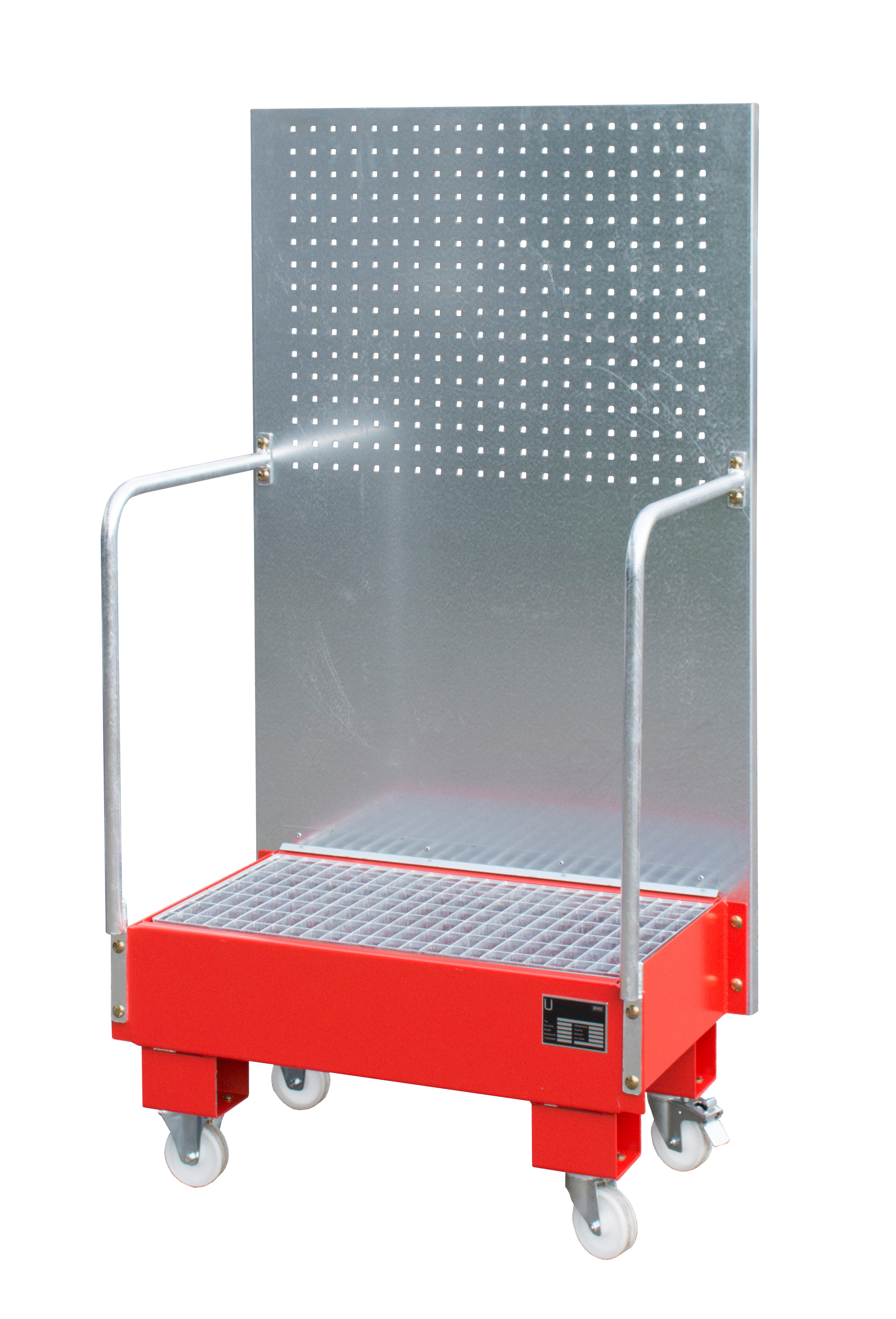 Fahrbare Auffangwanne mit Lochplattenwand Typ LPW 60