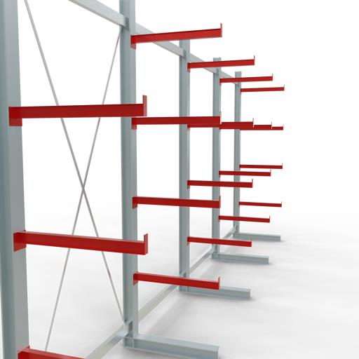 Einseitiges Kragarmregal-Set K6000 (für schwere Belastungen)