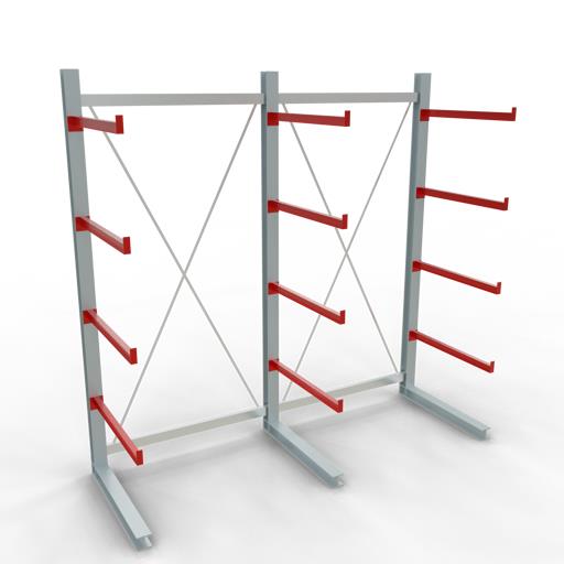 Einseitiges Kragarmregal-Set K6000 (für schwere Belastungen)